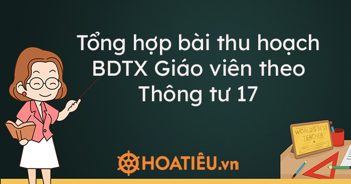 Tổng hợp bài thu hoạch BDTX Giáo viên theo Thông tư 17 - Trường THPT Trần Nguyễn Hãn - Hải Phòng