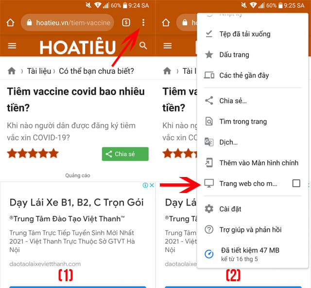 Cách truy cập trang web Zalo trên điện thoại
