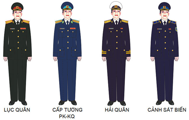 Quy định mang mặc quân phục trong Quân đội 2022