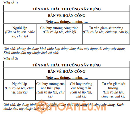 Mẫu bản vẽ hoàn công 2022 là gì? Quy định về bản vẽ hoàn ...