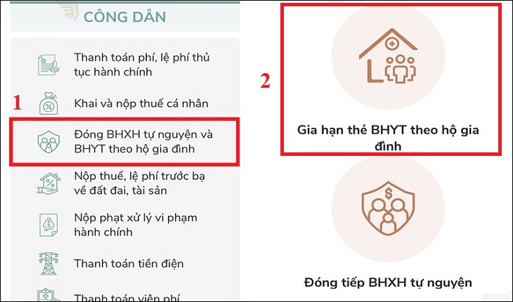 Cách gia hạn BHYT trực tuyến trên Cổng Dịch vụ công