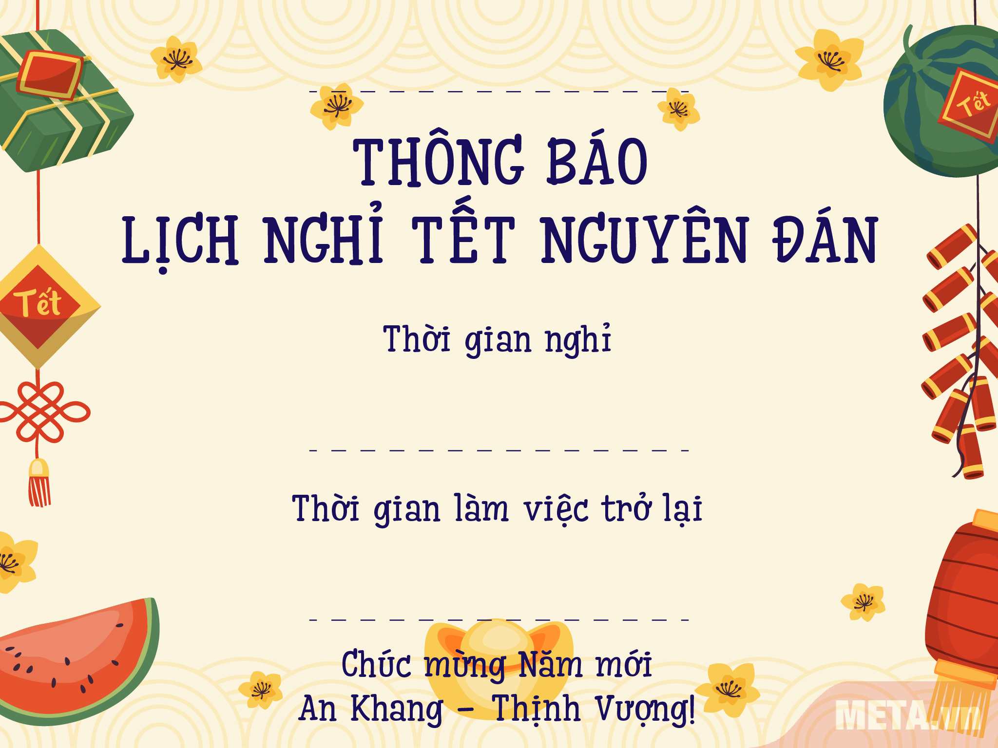 Thông báo nghỉ tết Dương Lịch 2023  Mẫu thông báo nghỉ Tết Dương Lịch 2023