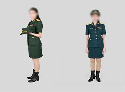 Hình ảnh Tiểu lễ phục mùa hè của nữ quân nhân.