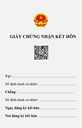 Giấy đăng ký kết hôn điện tử