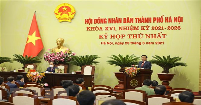Hình ảnh kỳ họp thứ nhất của HĐND TP.Hà Nội.