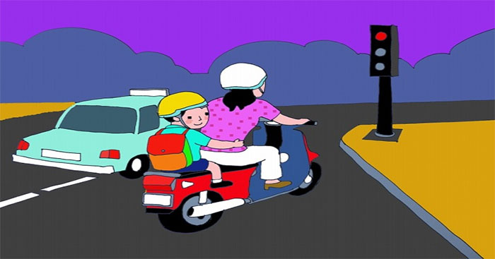 Hình ảnh minh họa việc bắt buộc: chủ thể tham gia giao thông phải đội mũ bảo hiểm theo quy định của pháp luật