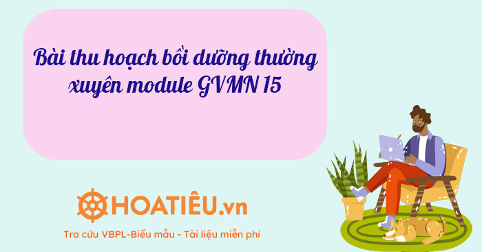 Bài thu hoạch bồi dưỡng thường xuyên module GVMN 15 - HoaTieu.vn