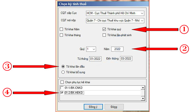 Hướng dẫn lập tờ khai 01/CNKD Tờ khai cá nhân kinh doanh trên HTKK