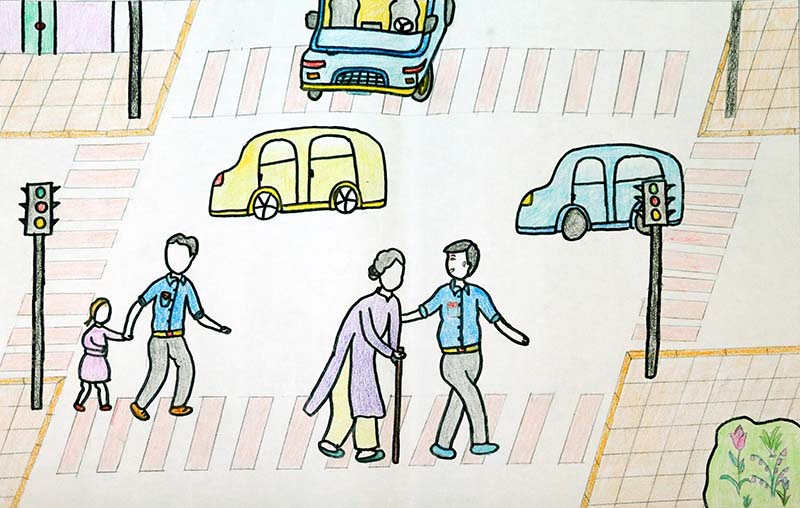 Vẽ tranh an toàn giao thông P8  thứ tự các xe đi như thế nào là đúng quy  tắc giao thông  YouTube