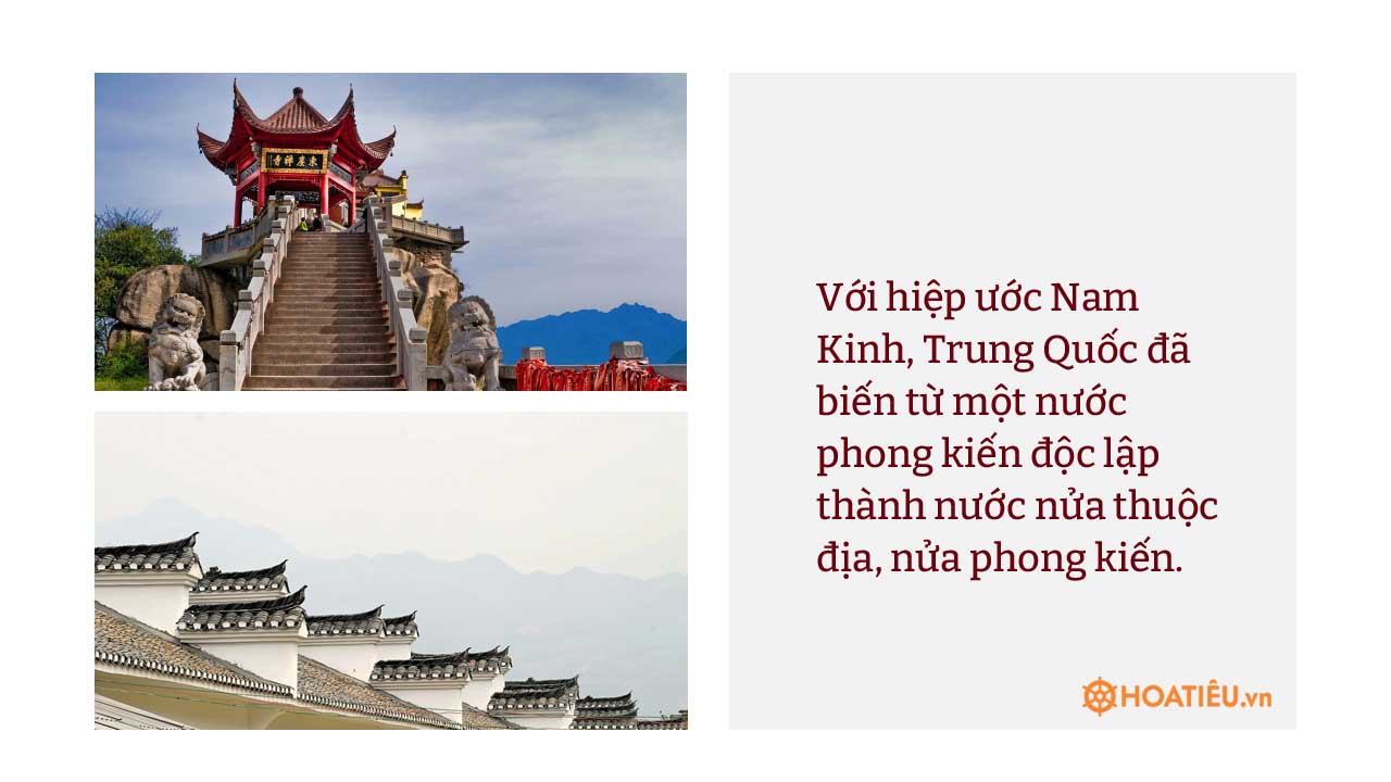 Với hiệp ước Nam Kinh, Trung Quốc đã trở thành nước gì?