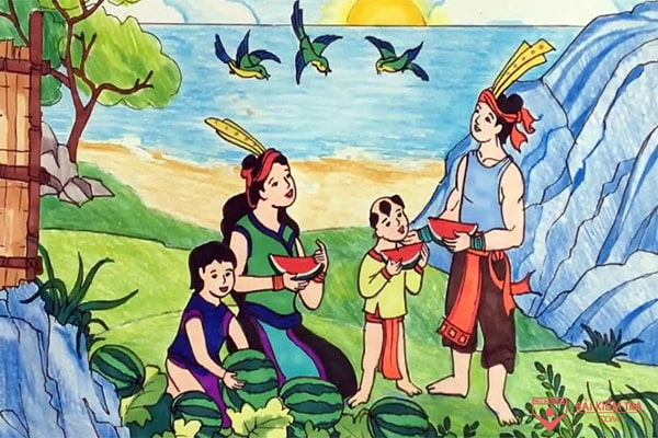 Viết kết bài theo kiểu mở rộng khi kể chuyện Sự tích dưa hấu