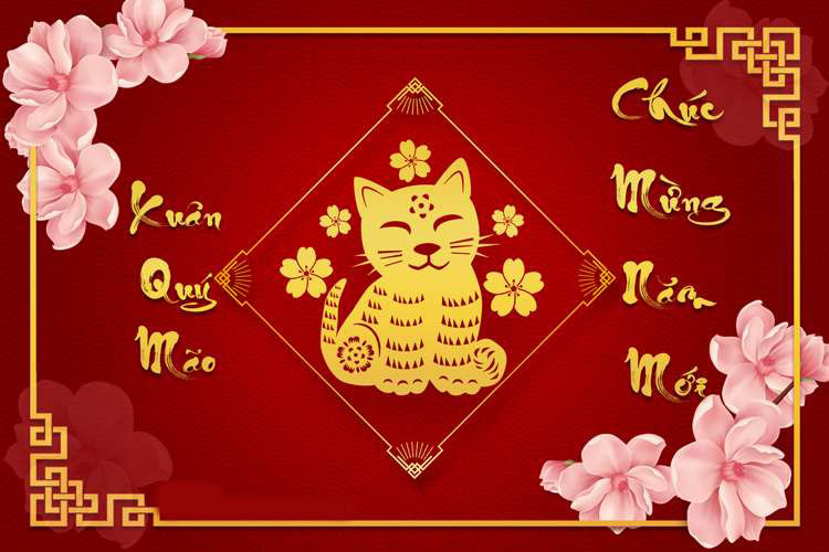 Hình nền Tết năm con mèo
