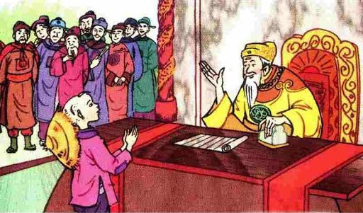 Kể lại truyện cổ tích Em bé thông minh bằng lời văn của em