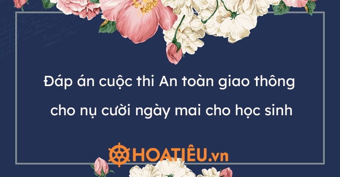 Đáp án cuộc thi An toàn giao thông cho nụ cười ngày mai cho học sinh 2022-2023 - Trường THPT Trần Nguyễn Hãn - Hải Phòng