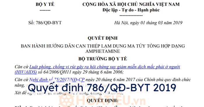 Nội dung Quyết định 786/QĐ-BYT năm 2019