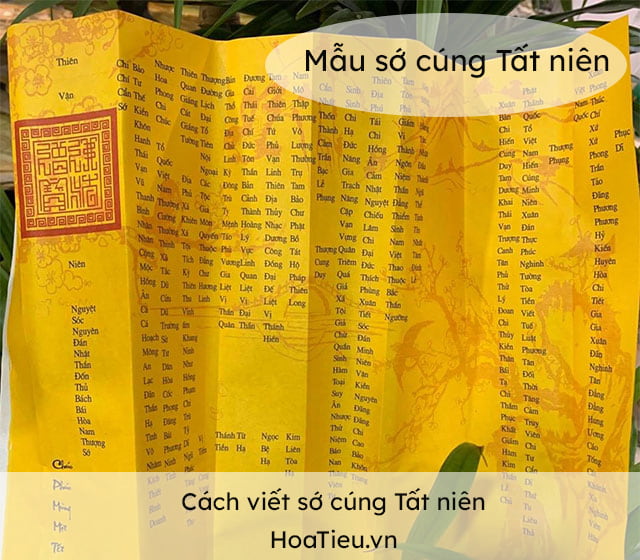 Mẫu sớ cúng Tất niên