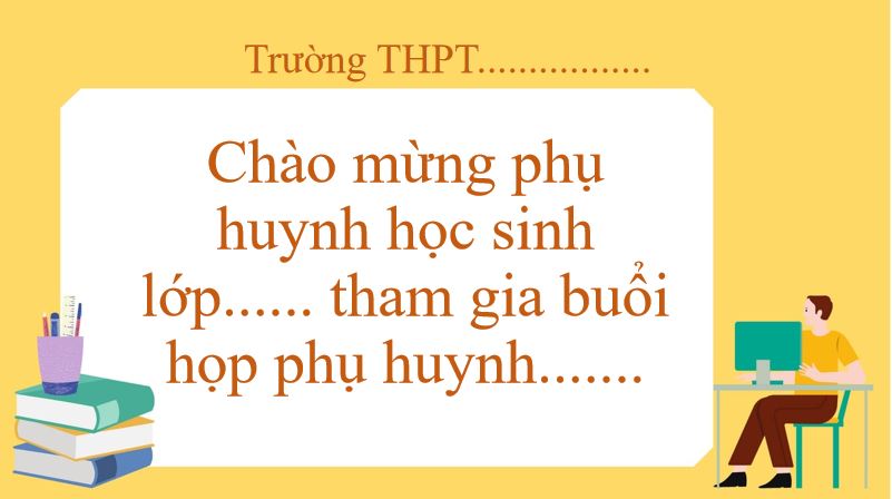 Mẫu slide trình chiếu họp phụ huynh đơn giản