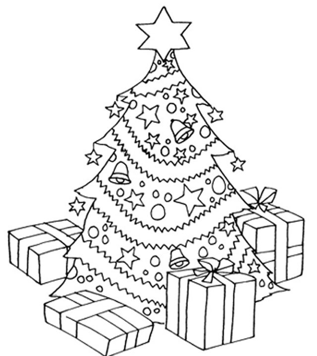 Tranh tô màu Giáng sinh Noel 2021 cho bé hình cây thông ông già Noel   Trường Mầm Non Ánh Dương