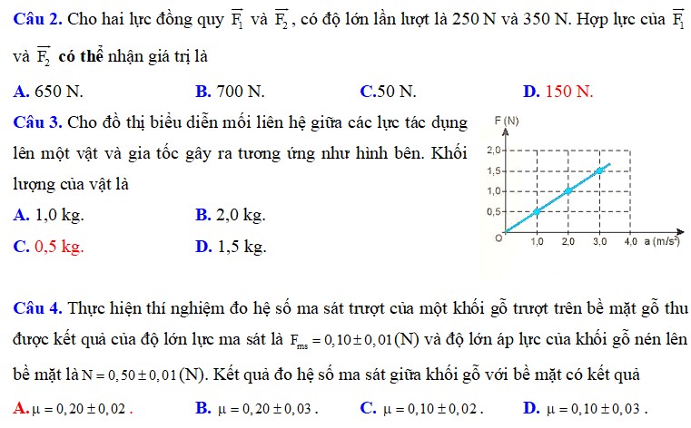 Đề Kiểm Tra Học Kì 1 Vật Lý 10 Có đáp án 2022 2023 Hoatieu Vn