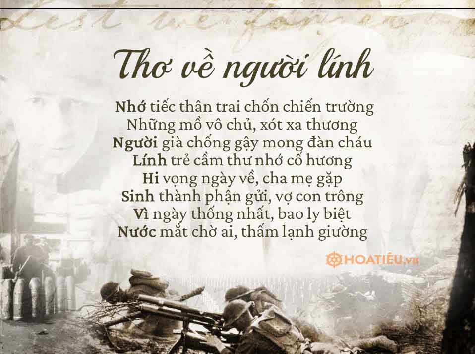 Thơ về những người chiến sĩ đã hy sinh