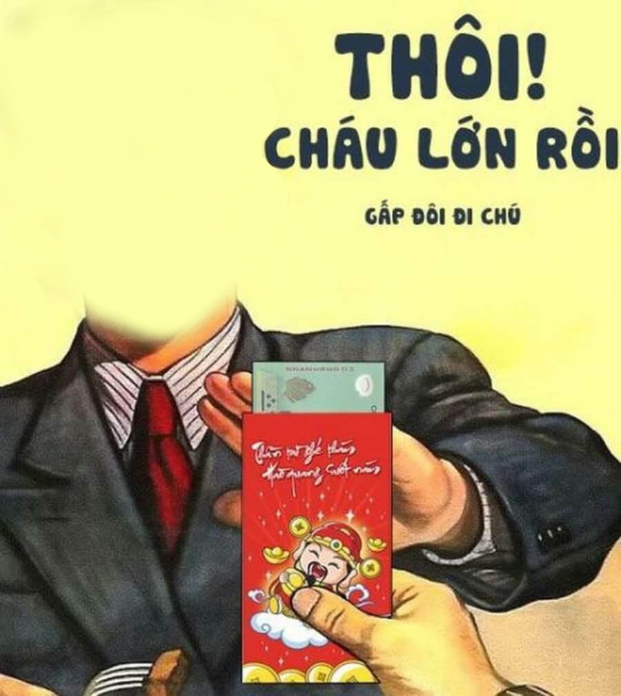 Ảnh ghép mặt Tết lầy lội