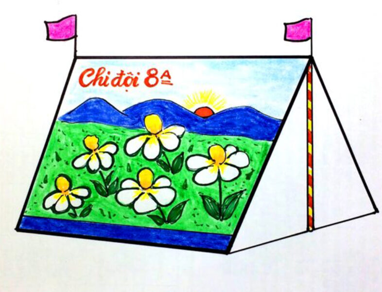 Top 8 vẽ trang trí lều trại lớp 8 đẹp nhất