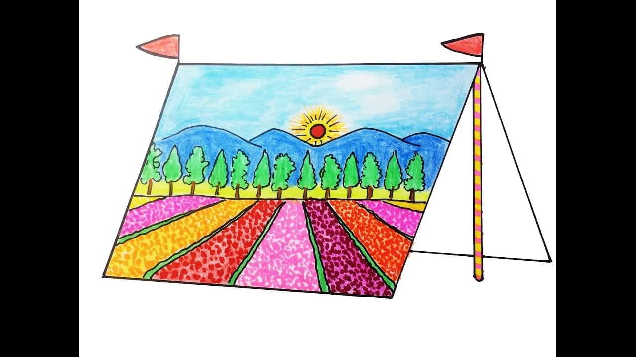 Vẽ lều trại lớp 8 đơn giản  Tranh vẽ lều trại đẹp nhất  HoaTieuvn
