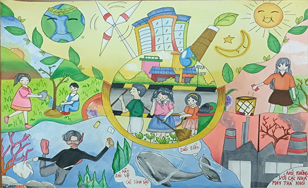 Vẽ Tranh "Vì Môi Trường Tương Lai" Trong Lành, Khỏe Mạnh