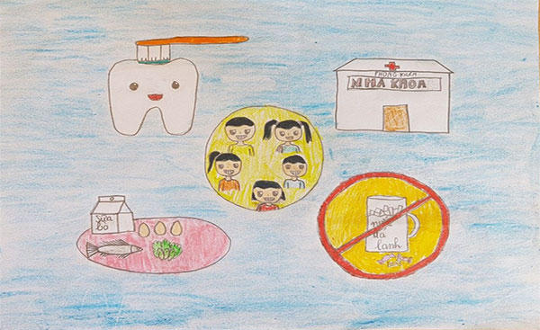 Vẽ Tranh Nha Học Đường  Vẽ Tranh Nụ Cười Trẻ Thơ Rạng Rỡ