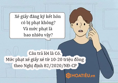 Xé giấy kết hôn có bị phạt không?