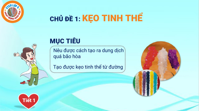 Giáo án STEM lớp 5: Kẹo tinh thể