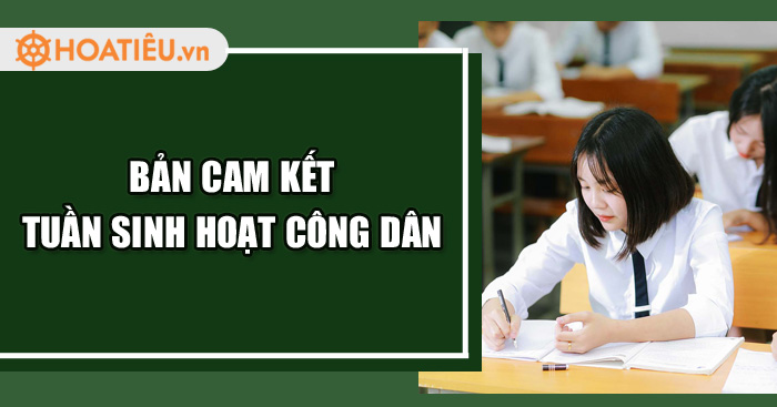 Bản cam kết tuần sinh hoạt công dân đầu khóa - HoaTieu.vn