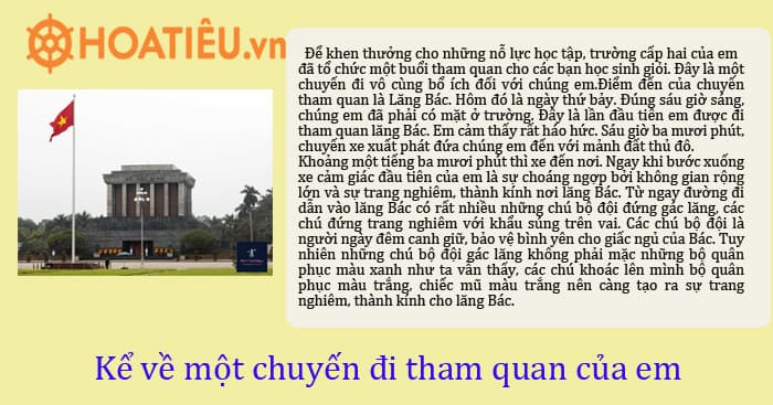 Top 33 Kể Về Một Chuyến đi Tham Quan Của Em Lớp 6 Siêu Hay Hoatieuvn