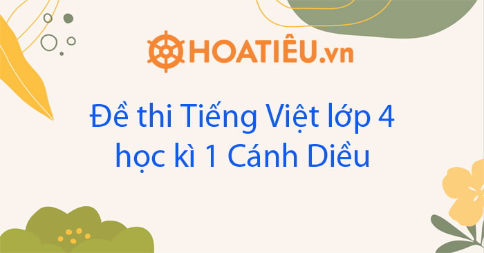 Bộ Đề thi Tiếng Việt lớp 4 Học kì 1 Cánh diều