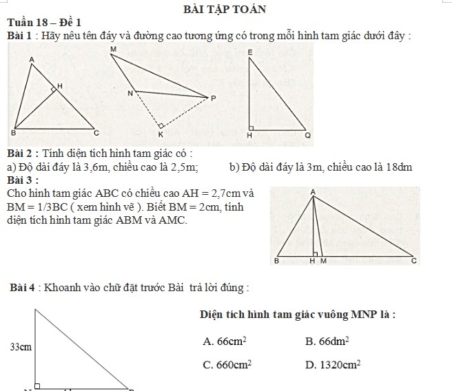 Bài tập Tết lớp 5 môn Toán
