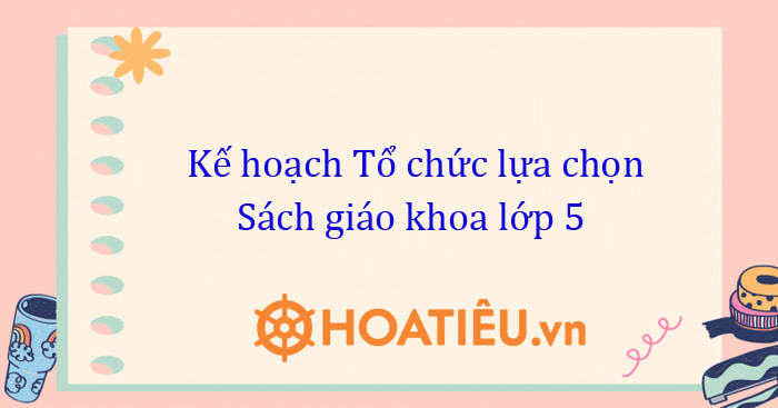 Kế hoạch tổ chức lựa chọn SGK lớp 5 mới năm 2024-2025 - HoaTieu.vn