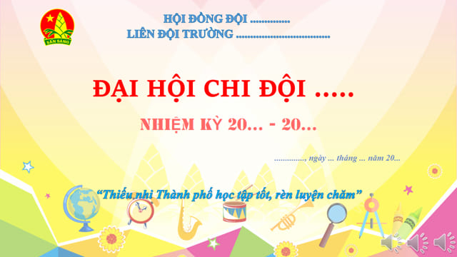 Phông nền đại hội chi đội