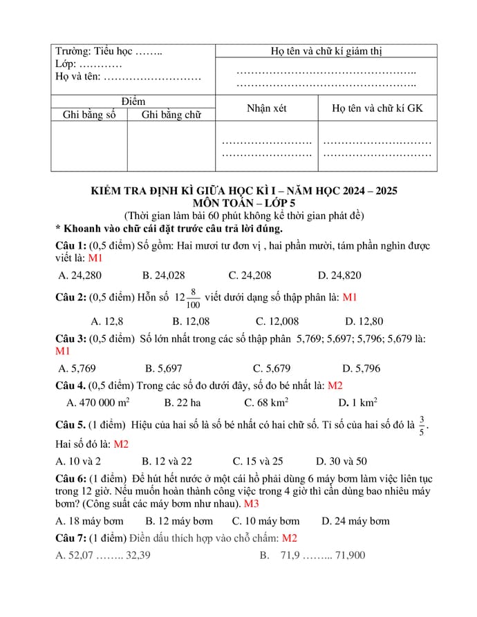 de kiem tra giua ki 1 toan 5 chan troi sang tao a 1*384533