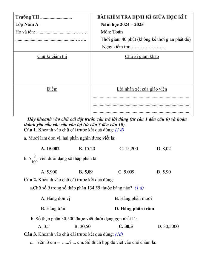 de kiem tra giua ki 1 toan 5 chan troi sang tao b 1*384538