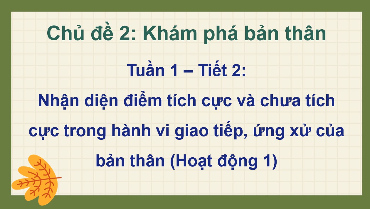 Giáo án PowerPoint Hoạt động trải nghiệm 9 KNTT